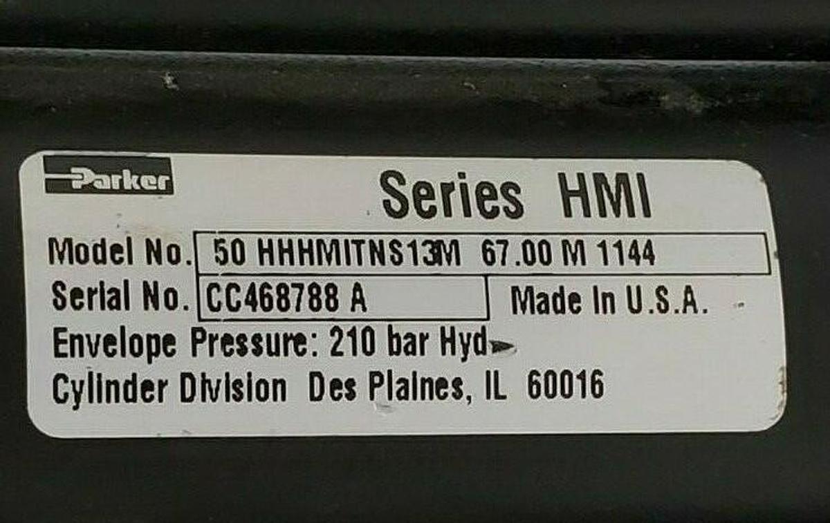 Used PARKER CYLINDERS 50 HHHMITNS13M-67.00 M 1144 CYLINDER SERIES HMI