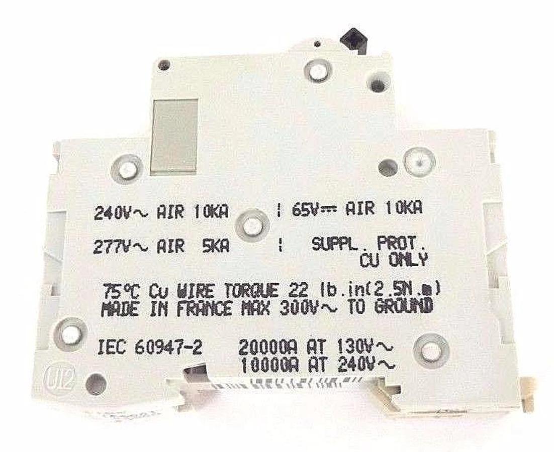 Used NIB SQUARE D MG 24430 C60N SUPPLEMENTARY PROTECTOR 34618, 6A, 1POLE, 277V