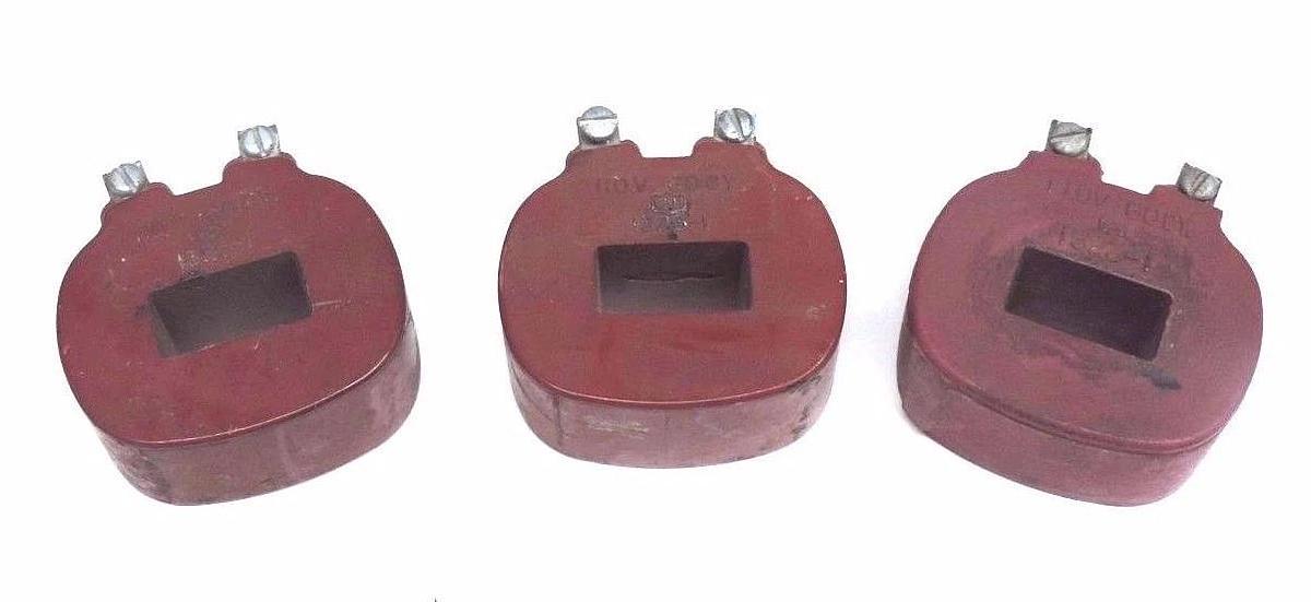 Used LOT OF 3 CUTLER-HAMMER 9-1323-1 COILS 110VAC 60CY. 913231, 1323-1