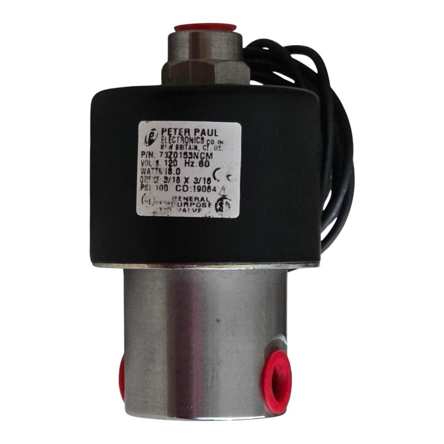 Peter Paul 73Z0153NCM Solenoid Valve 120VAC 60Hz 18W 100PSI 3/16" Orifice NSNP