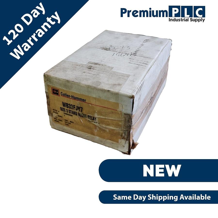 Used NEW CUTLER HAMMER WB33FJY7 SIZE 3 STAND ALONE RELAY 2A95040E06 MODEL: E.001