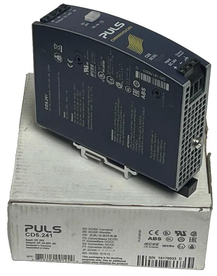 NEW PULS CD5.241 DC/DC Converter | 24V 5A 120W DIMENSION CD-Series DIN Rail