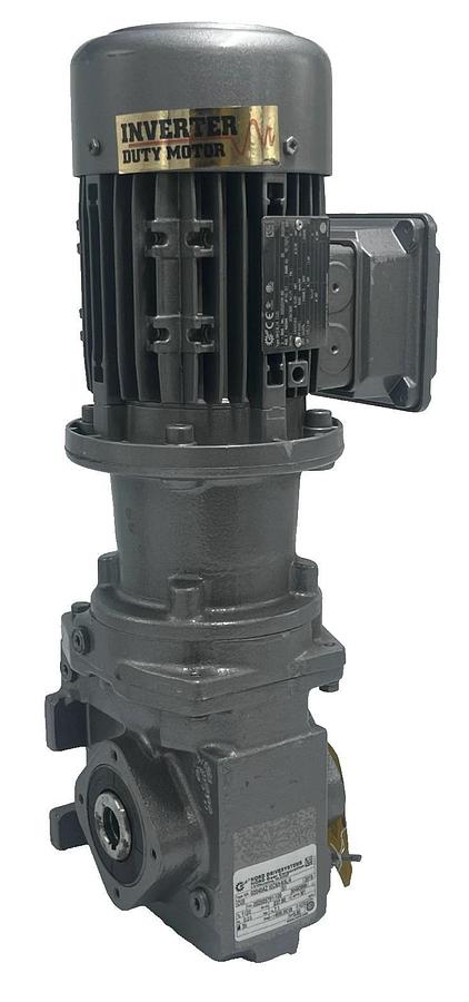 NORD SK63L/4 CUS Inverter Duty Motor w/ SK02040AZ-IEC63 Gearbox 0.25HP 3-Phase