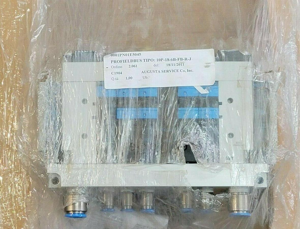 Used NEW FESTO CPV18-VI 10P-18-6B-FB-R-J-MJJTCC+PA VALVE TERMINAL MAT. NR. 18220