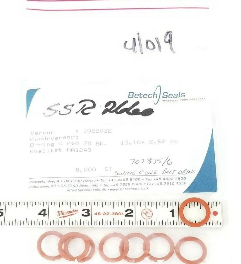 Used LOT OF 8 NEW BETECH SEALS 1022032 O-RINGS 13.10X2.62MM