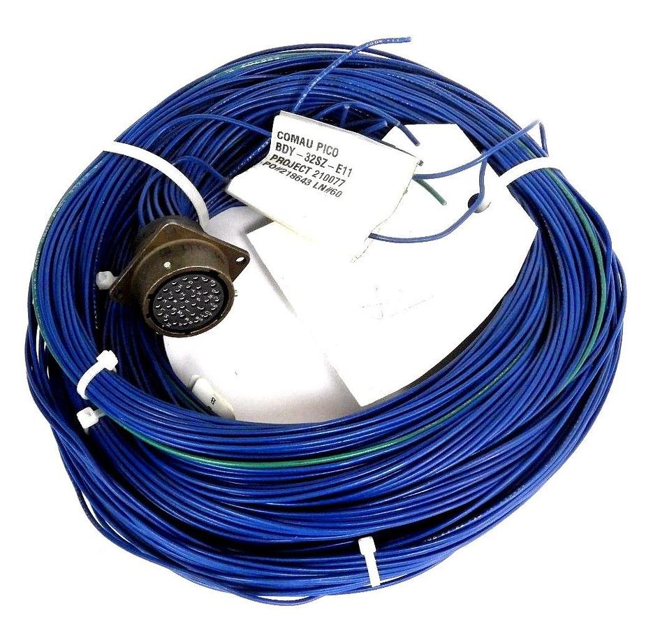 Used NEW COMAU PICO BDY-32SZ-E11 CORDSET 32 POSITION FEMALE RECEPTACLE 11' BDY32SZE11