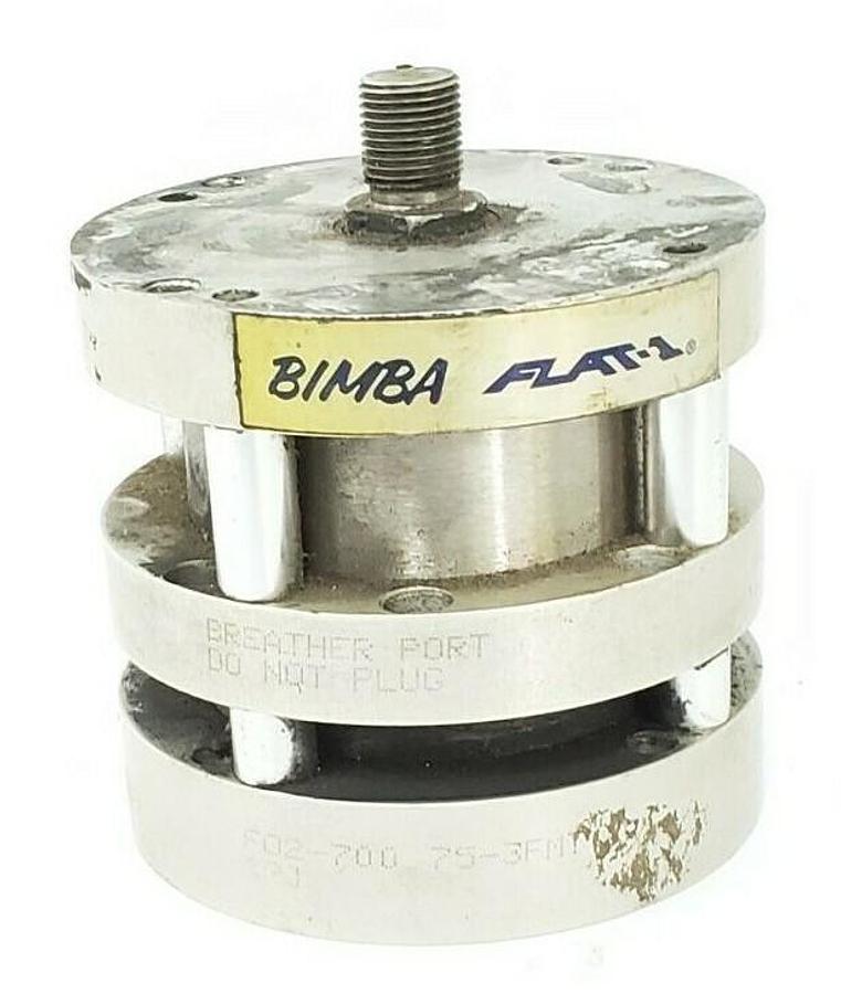 Used BIMBA F02-700 75-3FMT FLAT-1 PNEUMATIC CYLINDER 1/2'' IN. THREAD