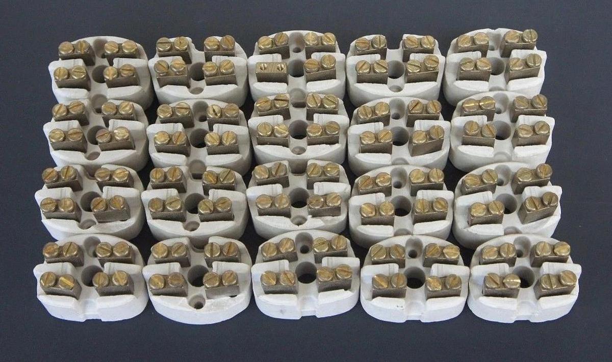 Used LOT OF 20 GENERIC 356504 CERAMIC TERMINALS
