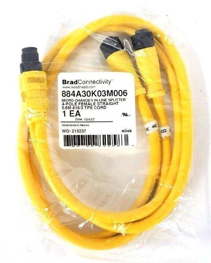 Used LOT OF 5 NEW BRAD HARRISON 884A30K03M006 MICRO CHANGE IN-LINE SPLITTERS