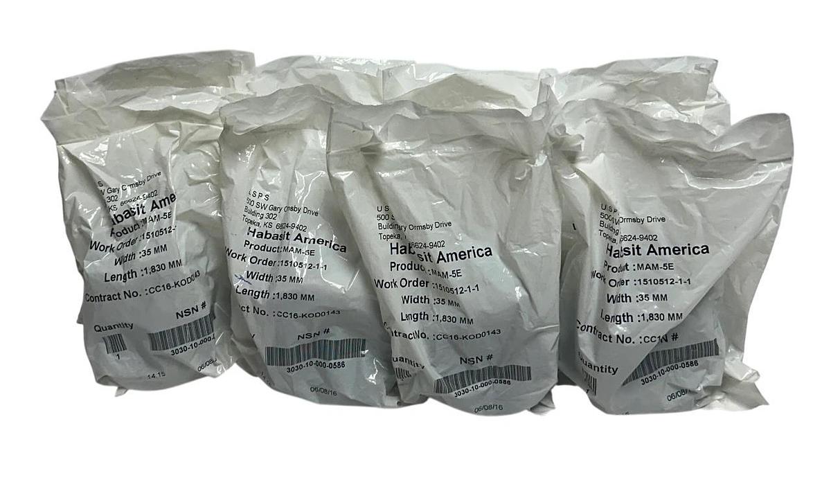 Used 8 HABASIT AMERICA MAM-5E / MAM5E CONVEYOR BELTS W: 35mm L: 1,830mm OEM NSFS