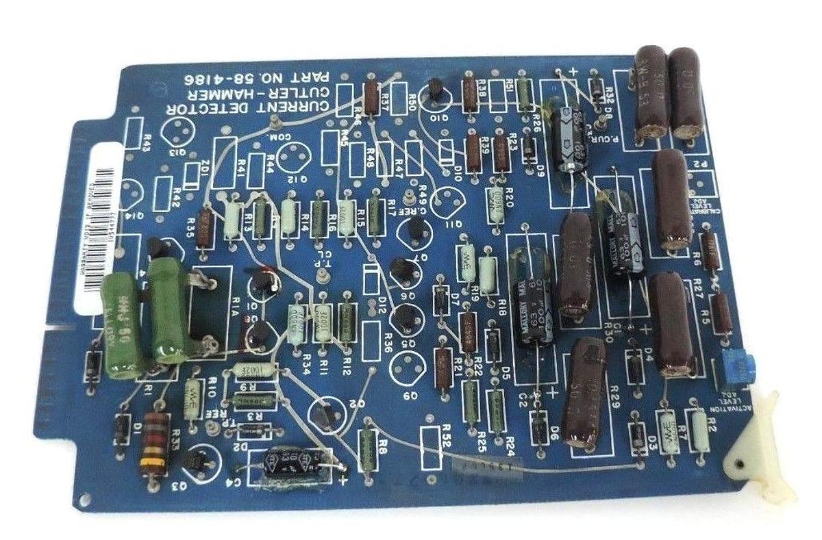 Used CUTLER HAMMER 58-4186 CURRENT DETECTOR BOARD 584186 - REPAIRED