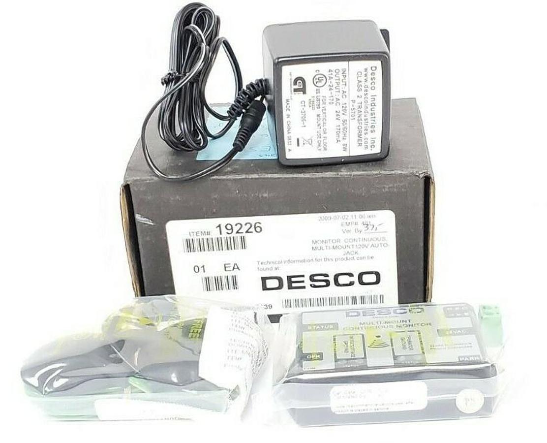 Used NIB DESCO 19226 MONITOR, CONTINUOUS MULTI-MOUNT 120V AUTO-JACK