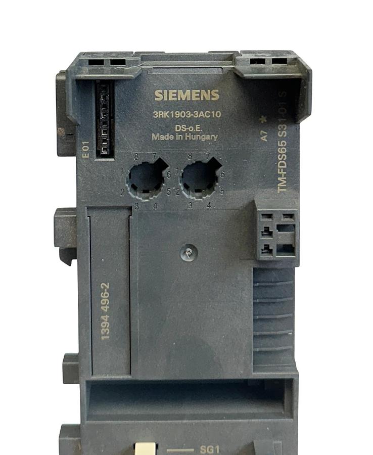 Used SIEMENS 3RK1903-3AC10 / 3RK19033AC10 TERMINAL MODULE TM-FDS65 65mm NSMP