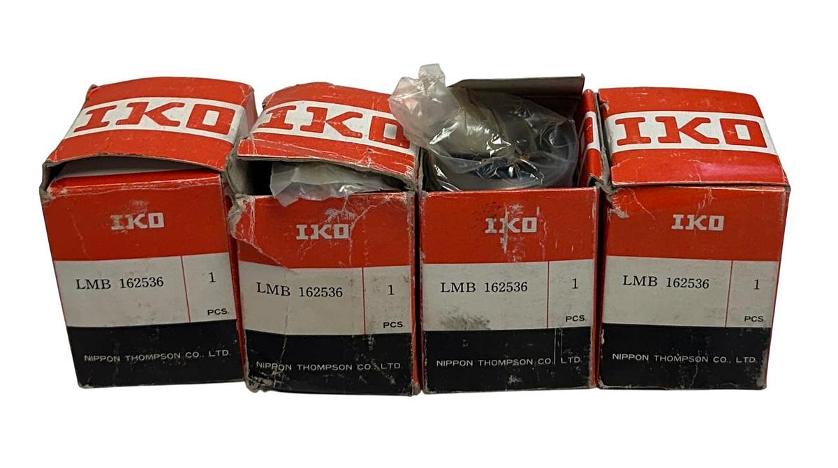 Used 4 NIPPON THOMPSON IKO LMB 162536 / LMB162536 LINEAR MOTION BEARINGS 1'' NSMP