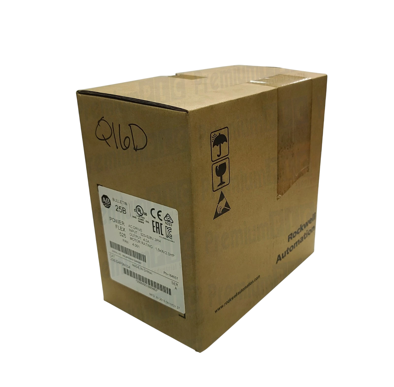 ALLEN BRADLEY 25B-D4P0N104 /A POWERFLEX 525 AC DRIVE 1.5kW/2.0HP FRN 4.001 NSFS