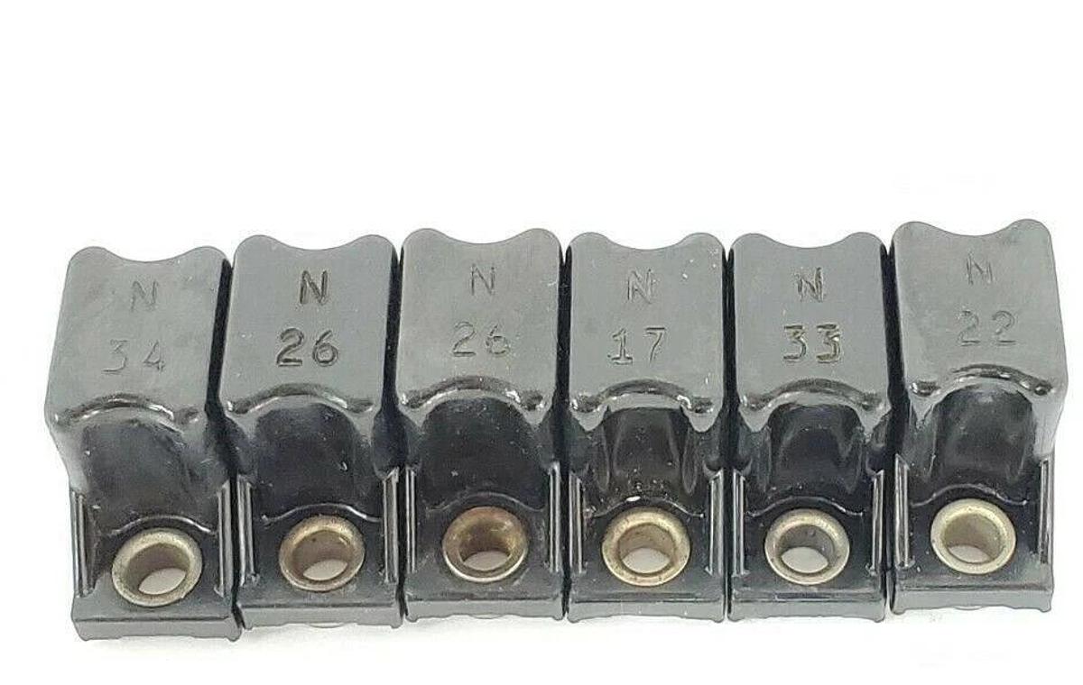 Used LOT OF 6 ALLEN BRADLEY HEATER ELEMENTS N17, N26, N33, N22, N34