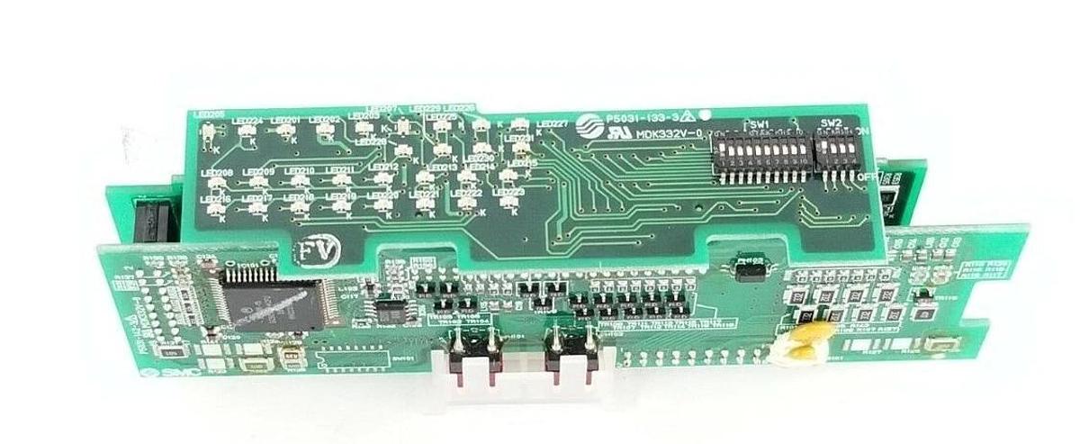 Used SMC P5031-142-3 CONTROL BOARD W/ P5031-141-3 & P5031-133-3 DEVICENET BOARDS