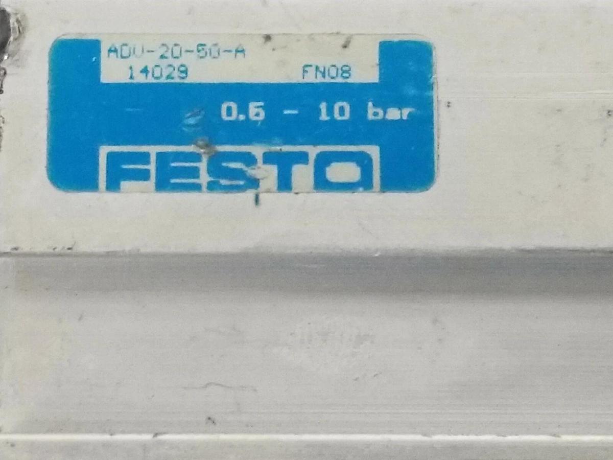 Used FESTO ELECTRIC ADV-20-50-A SHORT STROKE CYLINDER 0.5-10 bar FN08 ADV2050A