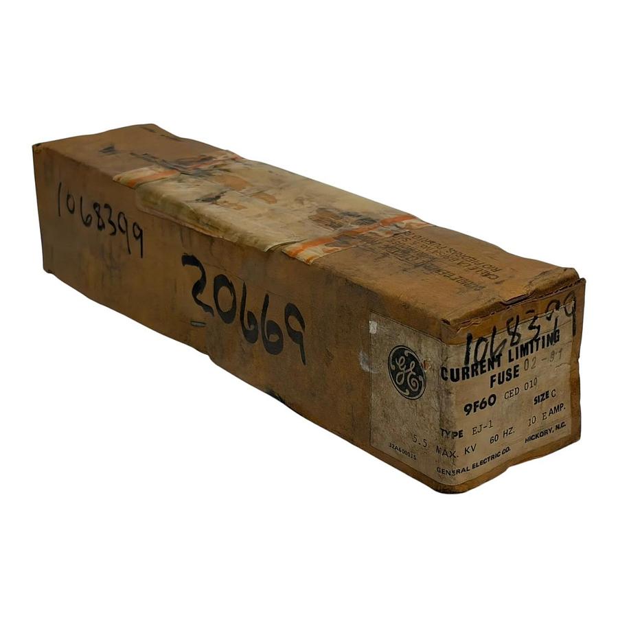 GE 9F60 CED 010 Current Limiting Fuse Type EJ-1 Size C 5.5KV 10E Amp New