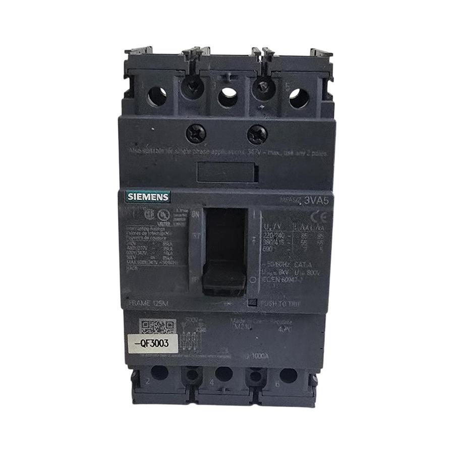 Used SIEMENS 3VA5180-5ED31-0AA0 - 3VA5 SENTRON MCCB CIRCUIT BREAKER 3P 80A 125M NSMP