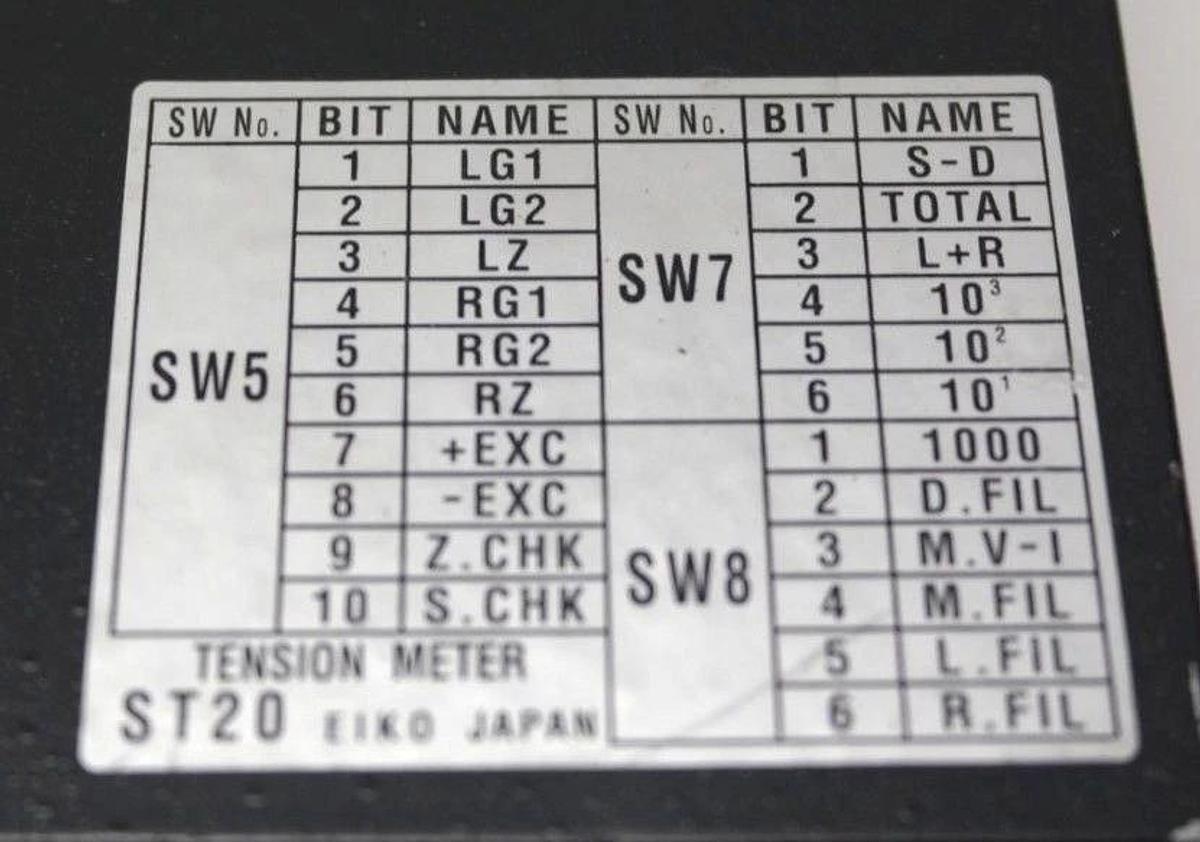 Used EIKO SOKKI ST20A TENSION METER SCALE: 0~4.00N ST2A-0188