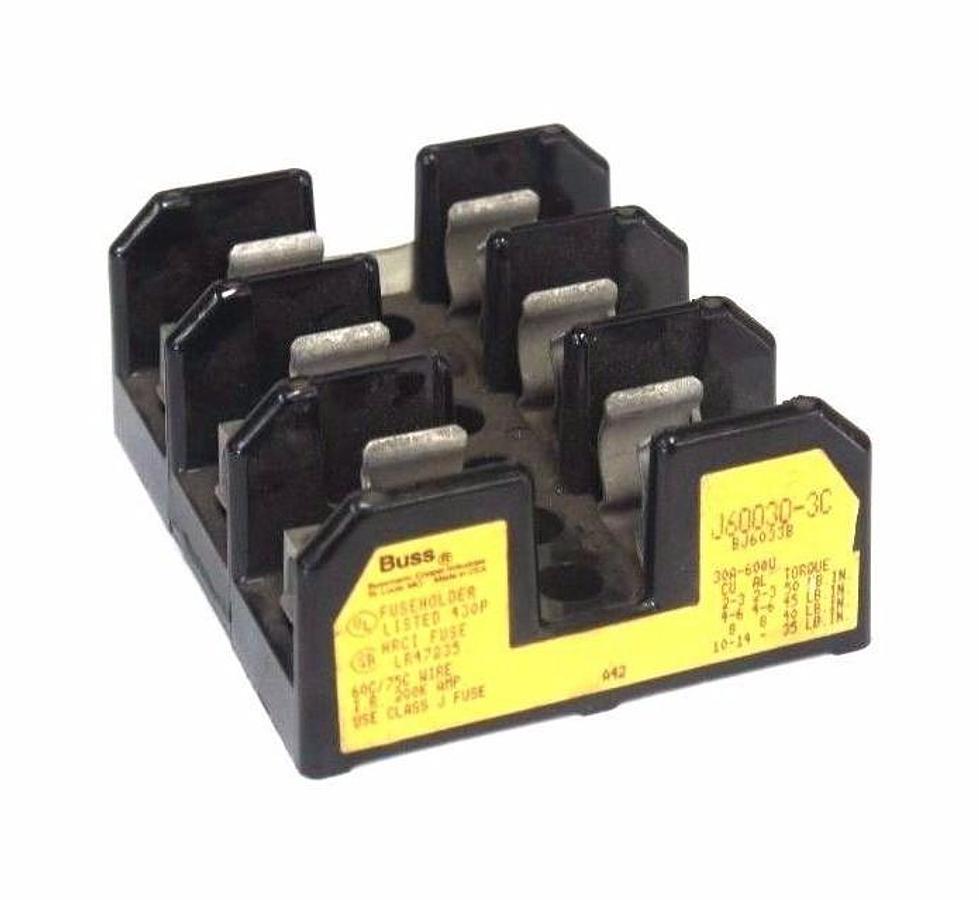 Used BUSS J60030-3C FUSE HOLDER 600V, 30A, 60/75C, J60030C