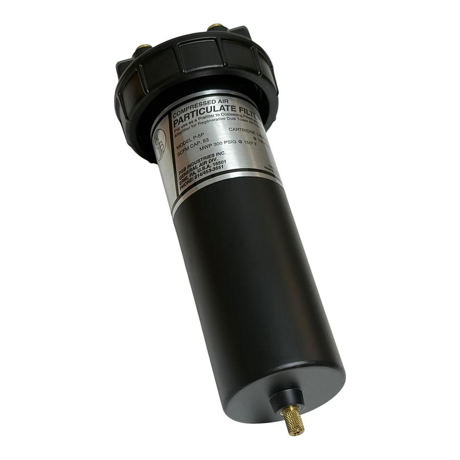 Used PSB General Air P-5P Compressed Air Filter Housing 74647-2 1/2" NPT 300 PSI