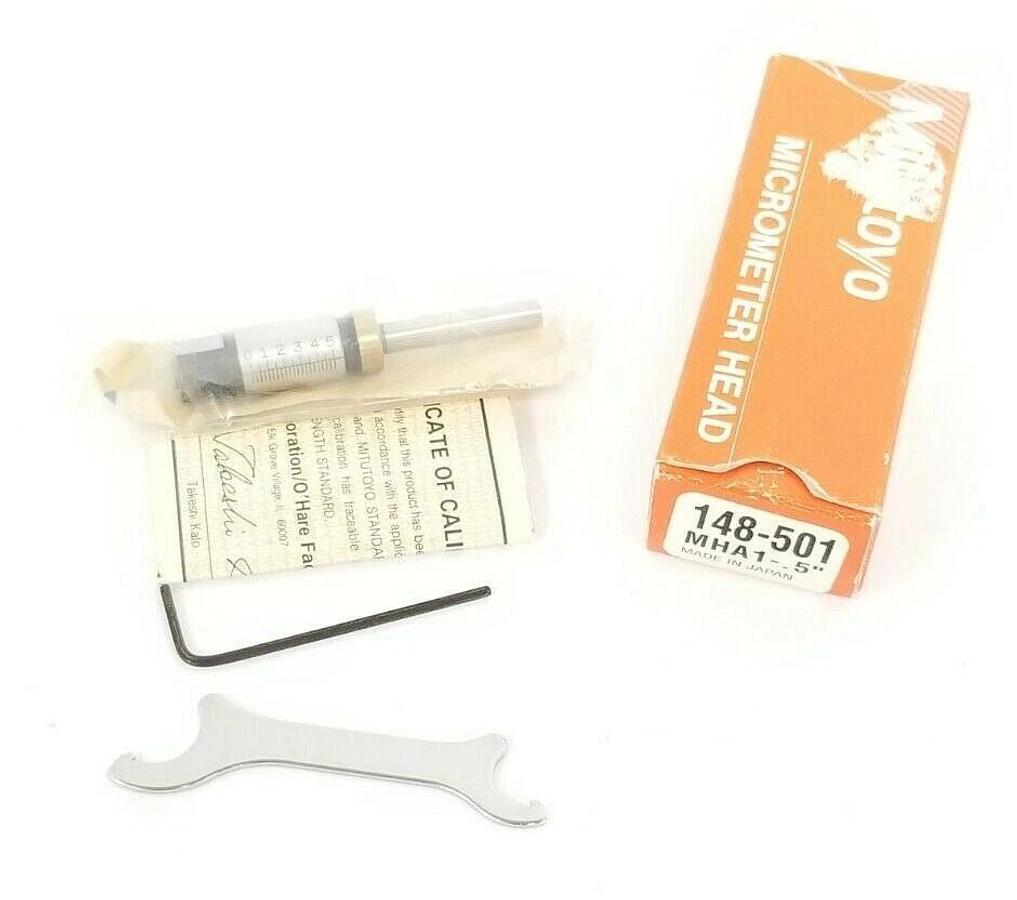 Used NIB MITUTUOYO 148-501 MICROMETER HEAD 148501, MHA1-.5''