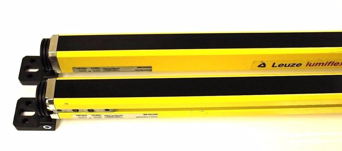 Used LEUZE LUMIFLEX SOLID-4 LIGHT CURTAINS SD4T40-300 67841903 / SD4R40-300E 67841203