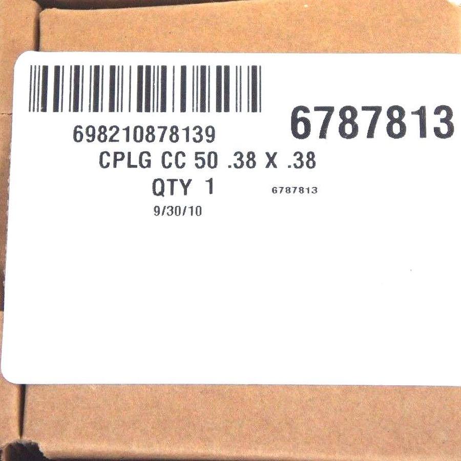 Used NIB REXNORD 6787813 CPLG CC 50 .38 X .38 COUPLING 698210878139