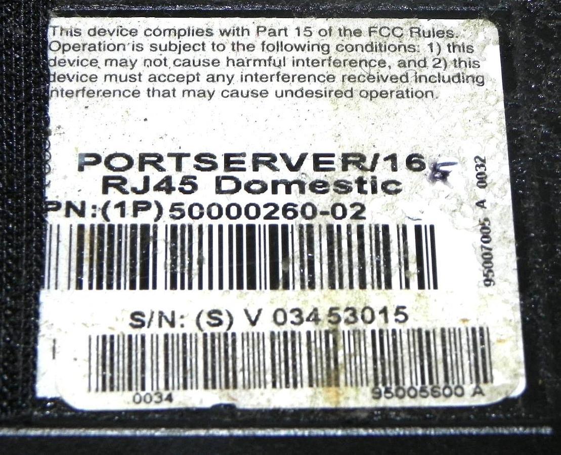 Used DIGI 50000260-02 PORTSERVER 16 5000026002