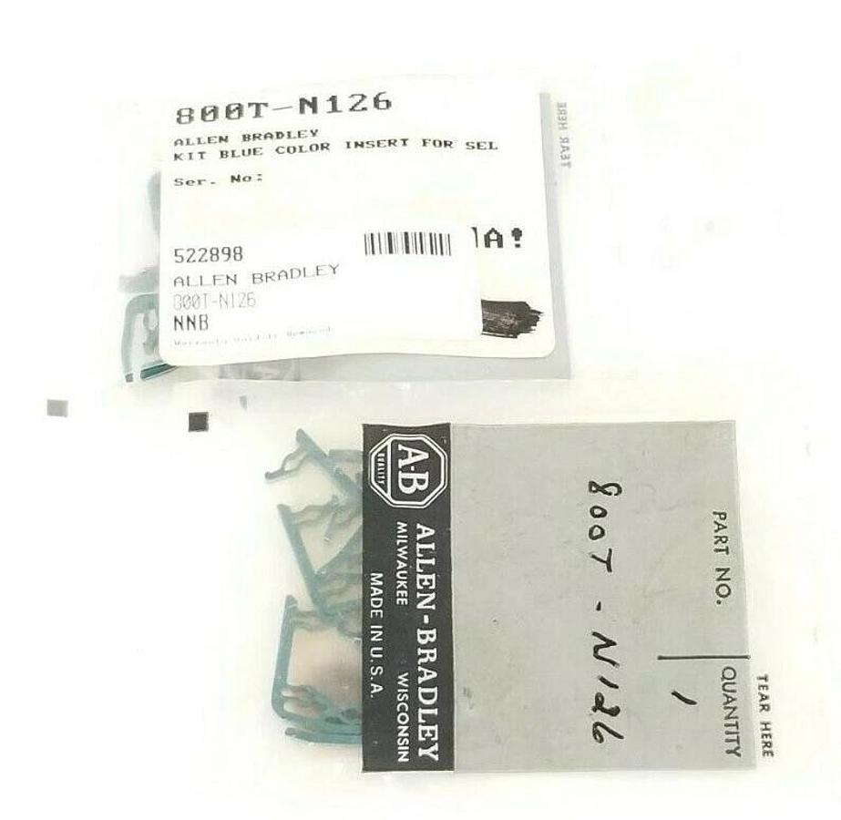 Used LOT OF 2 NEW ALLEN BRADLEY 800T-N126 KITS BLUE COLOR INSERT 800TN126