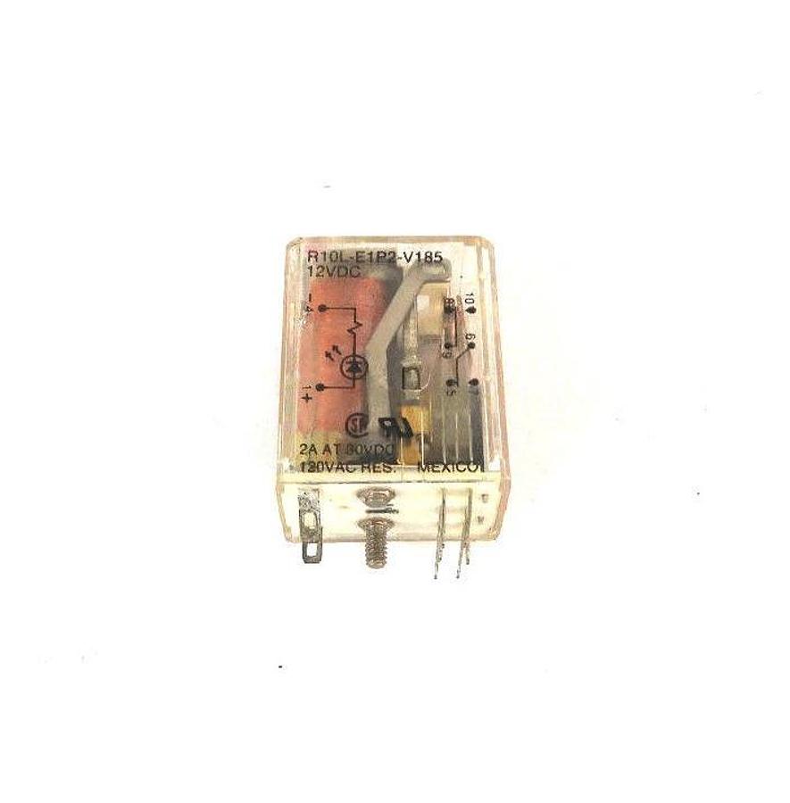 Used LOT OF 10 POTTER & BRUMFIELD R10L-E1P2-V185 RELAYS 12VDC 120VAC
