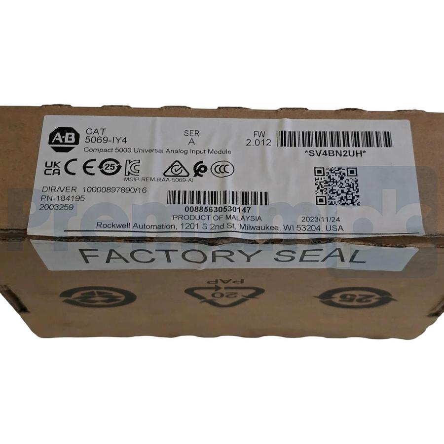 Allen-Bradley 5069-IY4 /A CompactLogix 5000 I/O Analog Input Module 4CH NSMP 885630530147