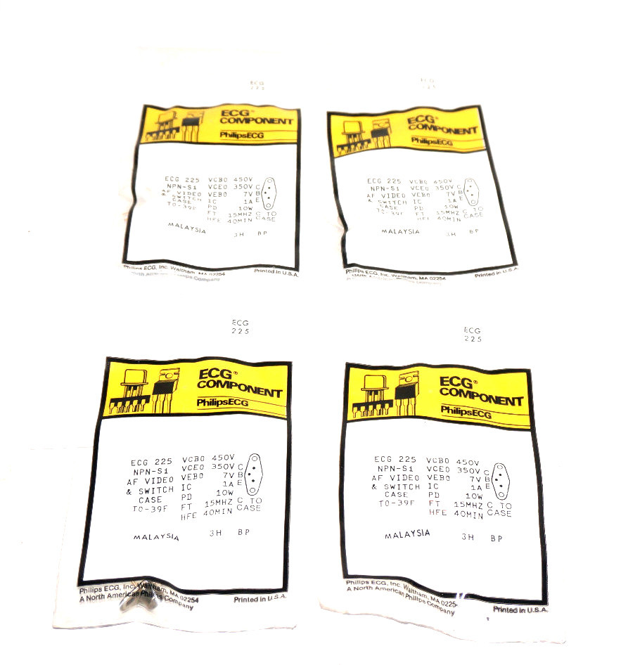LOT OF 4 NEW ECG COMPONENT ECG-225 SEMICONDUCTORS, ECG225