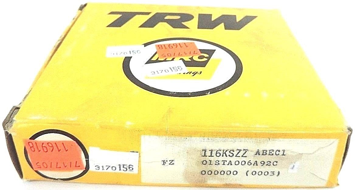 NIB TRW MRC 116KSZZ BALL BEARING 80X125X22MM SEALED 1ROW