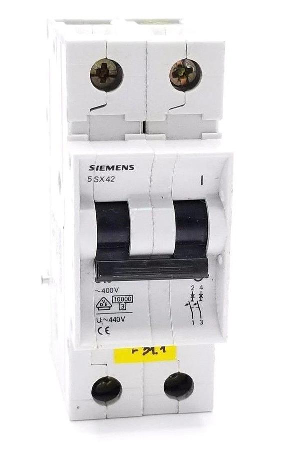 Used SIEMENS 5SX42 C10 CIRCUIT BREAKER ~400V