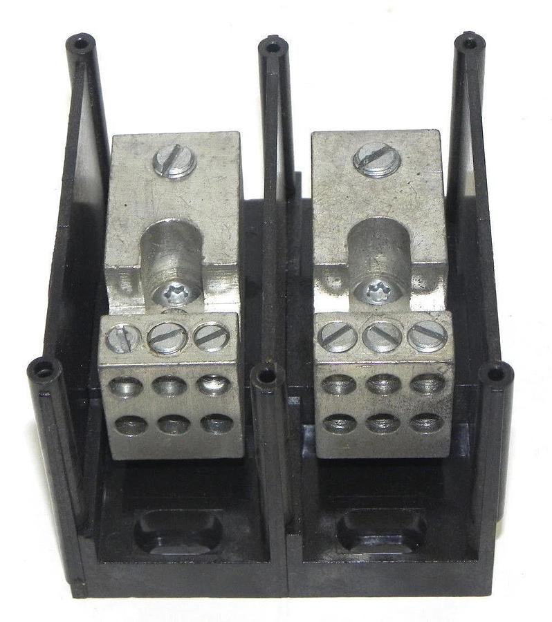 Used GOULD SHAWMUT 66632 POWER DISTRIBUTION BLOCK 2POLE 600V