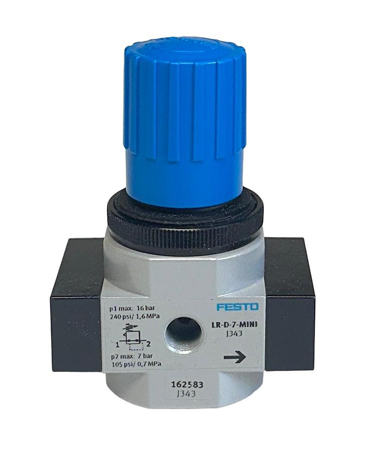 Used NEW FESTO LR-1/4-D-7-MINI / 162583 PRESSURE REGULATOR 7BAR 105PSI 0.7MPa NSMP