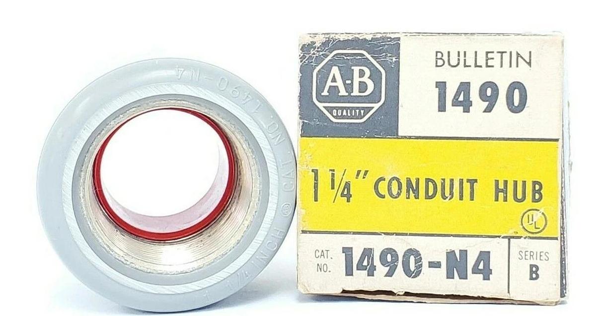 Used NEW ALLEN BRADLEY 1490-N4 CONTACT HUB 1 1/4'' 1490N4 SER. B
