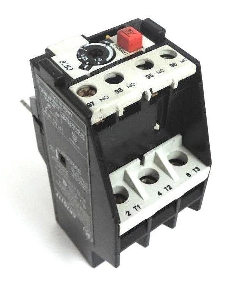 Used GENERAL ELECTRIC CR7G1TF OVERLOAD RELAY 1.0-1.5AMP
