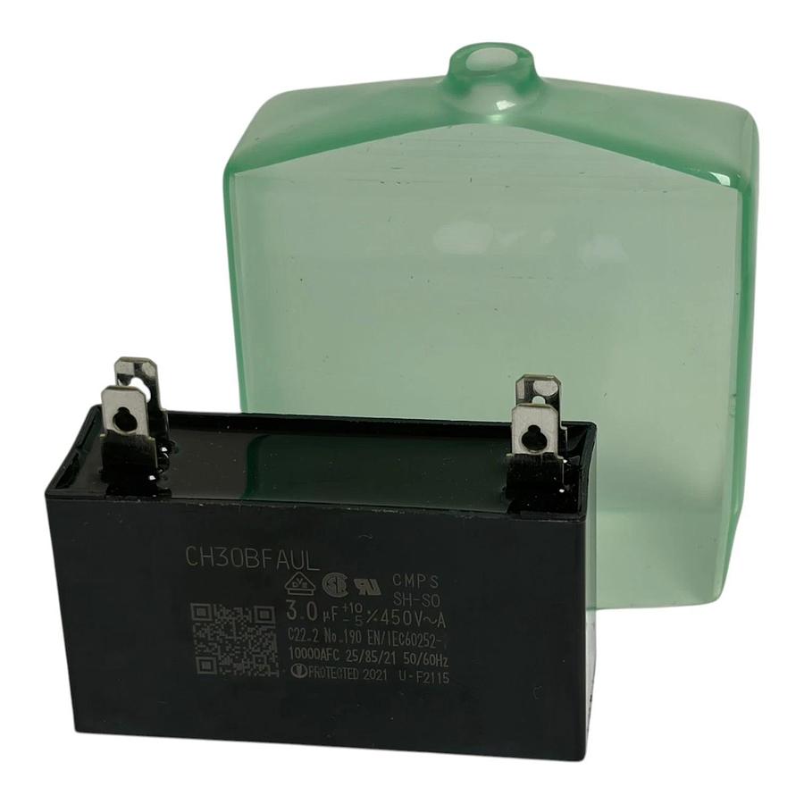 Lot of 4 Oriental Motor CH30BFAUL-C 3uF 450VAC Motor Run Capacitors & Green Caps
