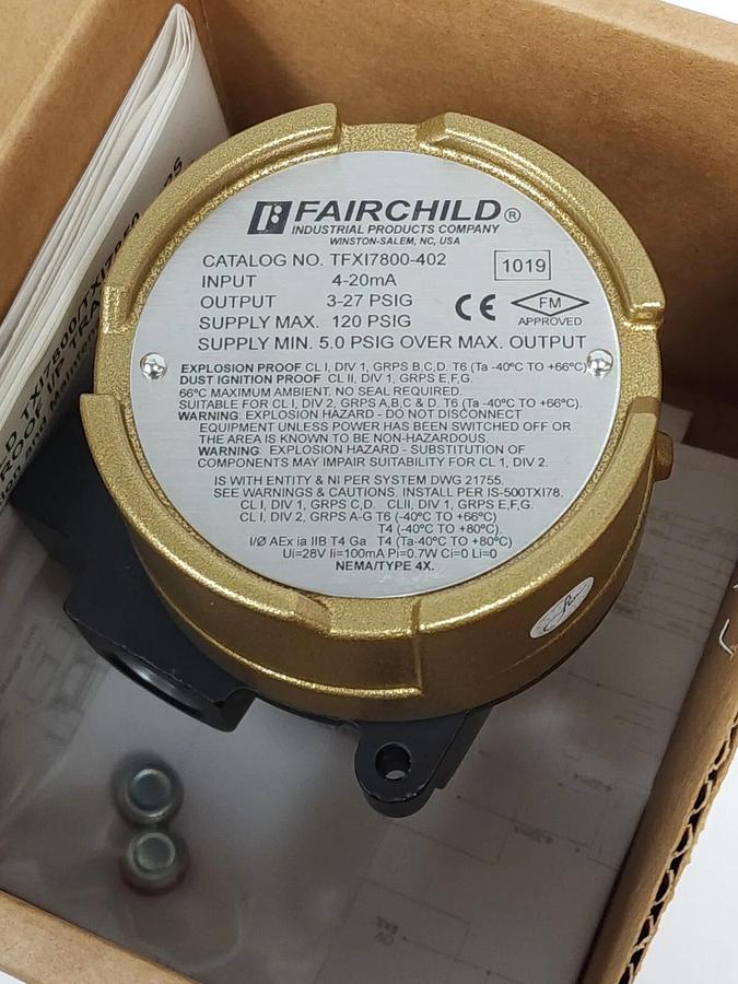 Used NIB FAIRCHILD TFXI7800-402 TRANSDUCER EXPLOSION PROOF TFXI7800402