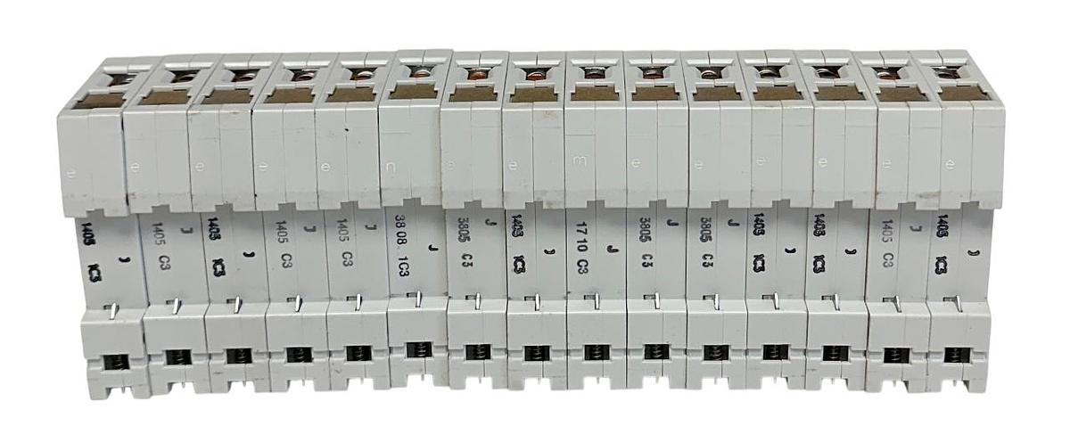 Used 15 SIEMENS 5SX21-C3 / 5SX21 / 5SX2 MINI CIRCUIT BREAKERS 230/400V 1-POLE USNP
