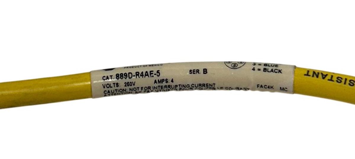Used 2 ALLEN BRADLEY 889D MICRO CORDSETS 889D-R4AE-5 /B 889D-F4AC-5 /B OEM 5M NSNP