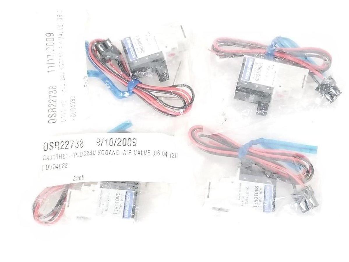 Used LOT OF 4 NEW KOGANEI GA010HE1 AIR VAVLES 0~0.7MPa