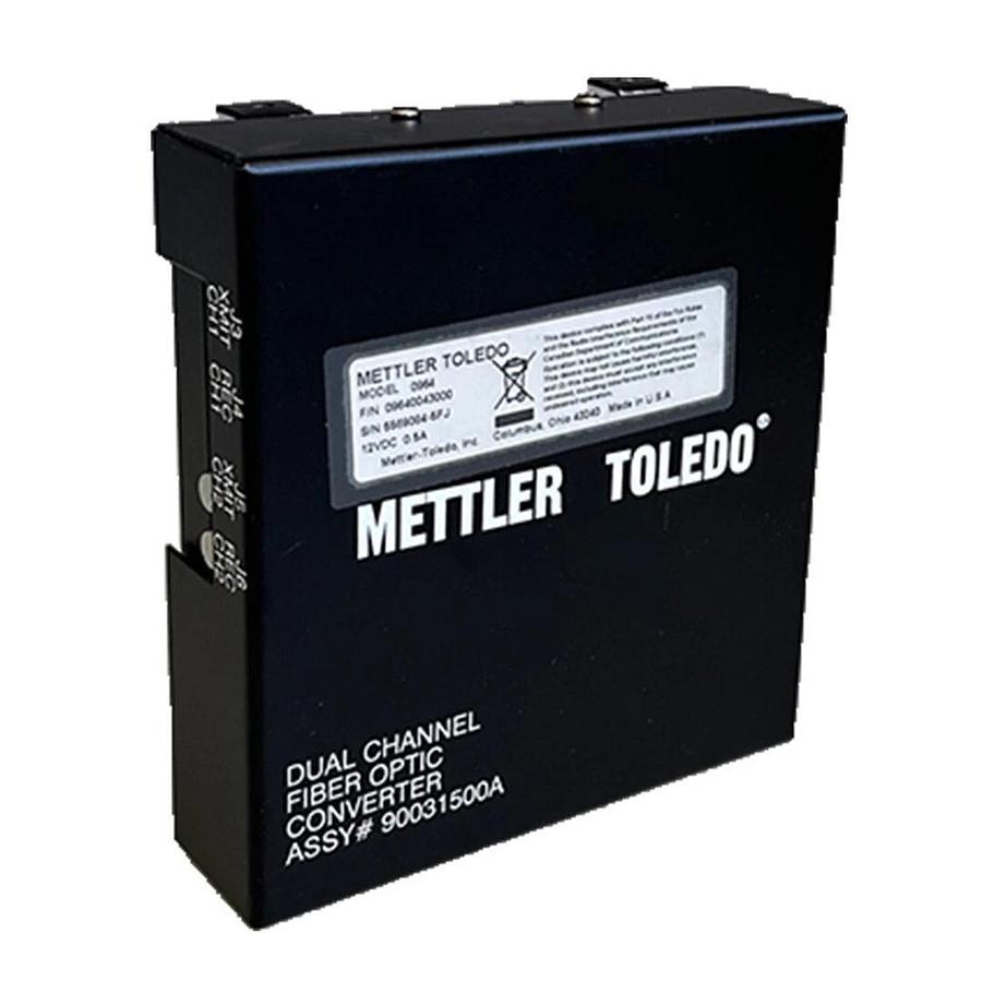 Used METTLER TOLEDO 0964 DUAL CHANNEL FIBER OPTIC CONVERTER 12VDC 90031500A