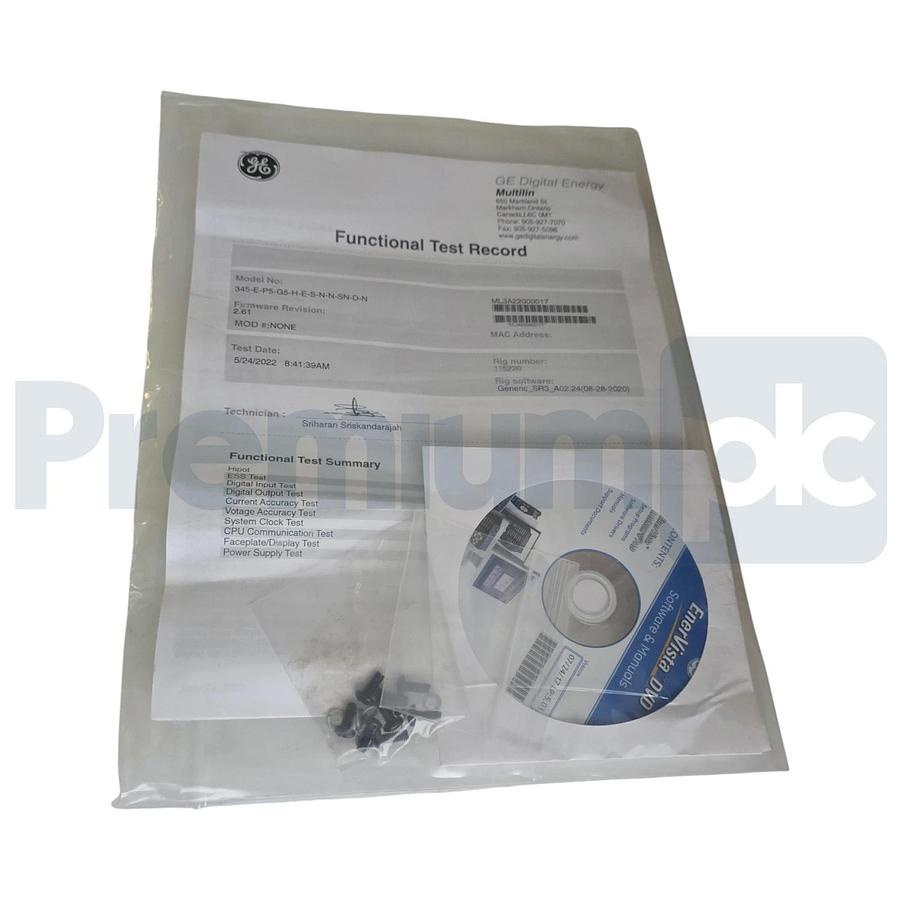 GE MULTILIN 345 TRANSFORMER PROTECTION RELAY 345-E-P5-G5-H-E-S-N-N-SN-D-N (read)