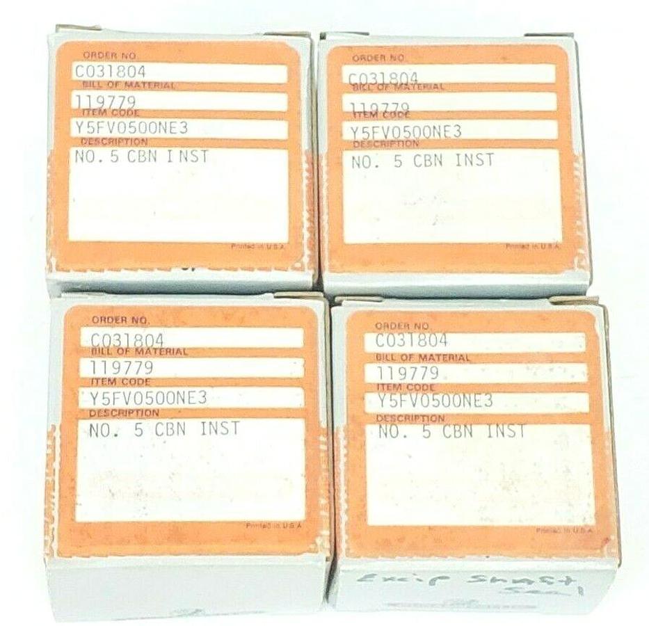 Used LOT OF 4 NIB DURAMETALLIC Y5FV0500NE3 NO. 5 CARBON INSERTS