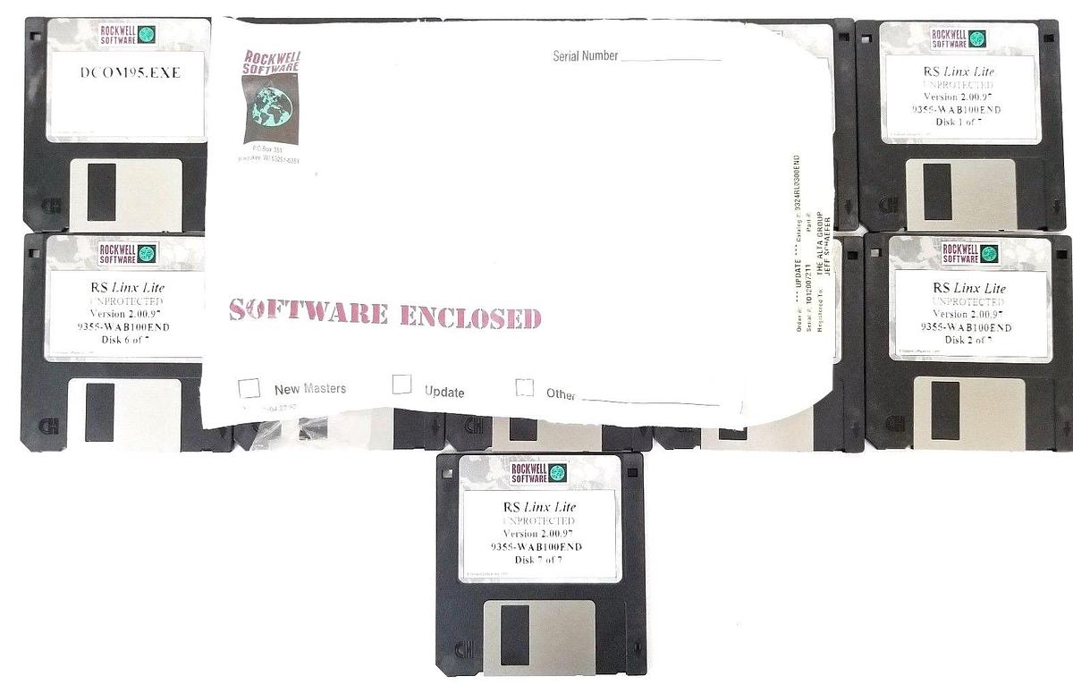 Used NEW ALLEN BRADLEY 9324RL0300END SOFTWARE